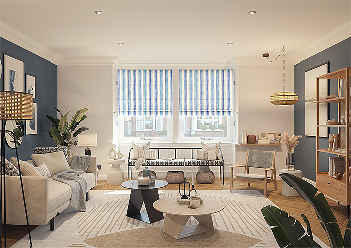 Vintage Stripe, Riviera - Twist&Fit Roman Blind - Image 8